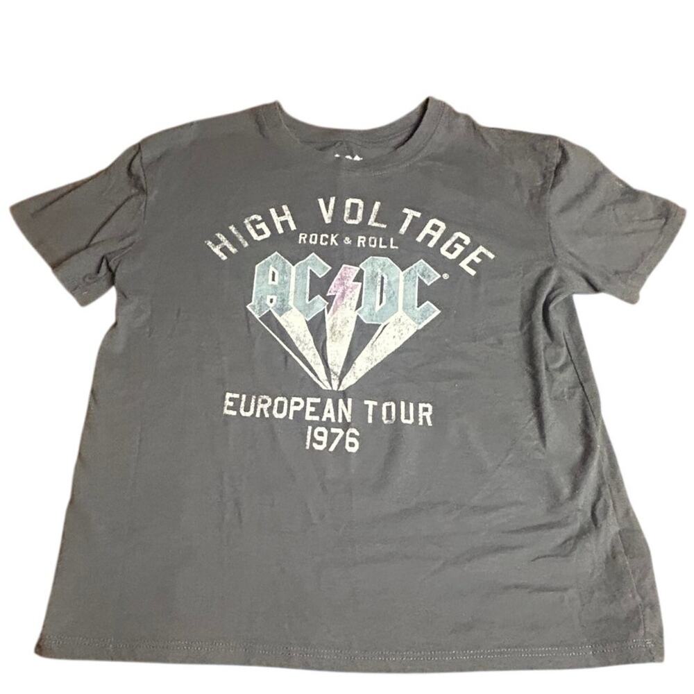 AC/DC High Voltage European Tour 1976 size M 7/8 kids